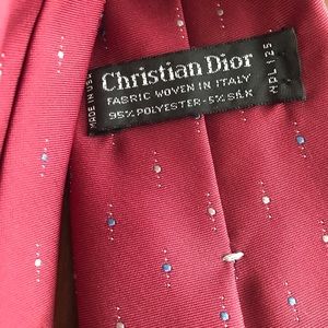 Christian Dior Silk Tie. Maroon